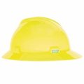 Msa Safety Msa 454-10061515 V-Gard Protective Hard Hat; Slotted; Hi-Viz Yellow-Green 454-10061515